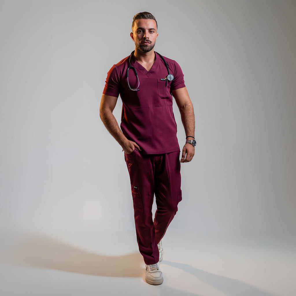 Athletic Fit - Aubergine | Homme