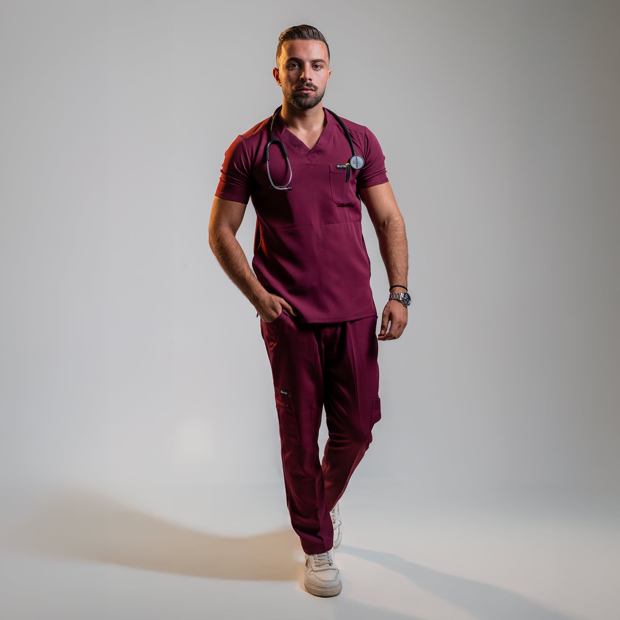Athletic Fit - Aubergine | Homme