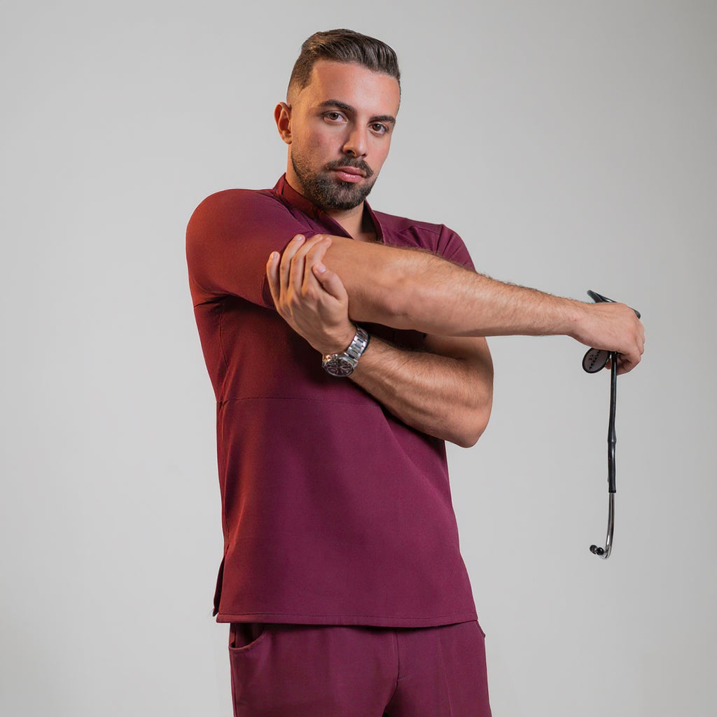 Athletic Fit - Aubergine | Homme